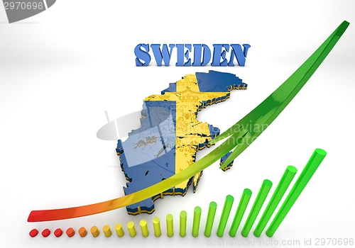 Image of map illustration of Sweden