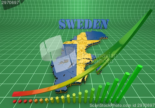 Image of map illustration of Sweden