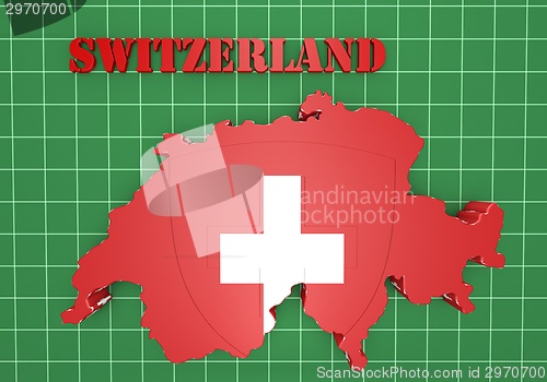 Image of Map illustration of Switzerland