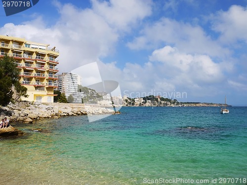 Image of Beach bay azure , Cala Gat, Majorca island