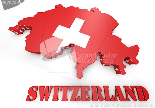 Image of Map illustration of Switzerland