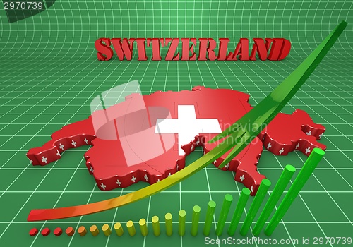 Image of Map illustration of Switzerland