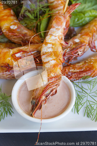 Image of Grilled Skewered Shrimps