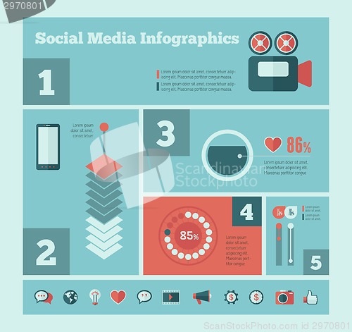 Image of Social Media Infographic Template.