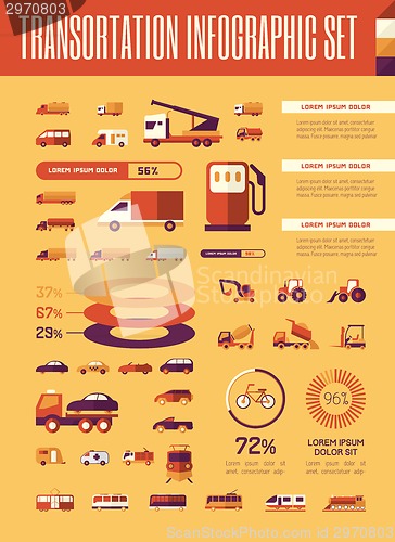 Image of Transportation Infographic Template.