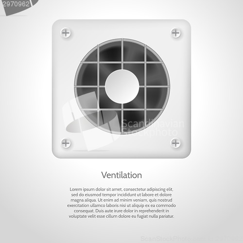 Image of Vector illustration of gray ventilation