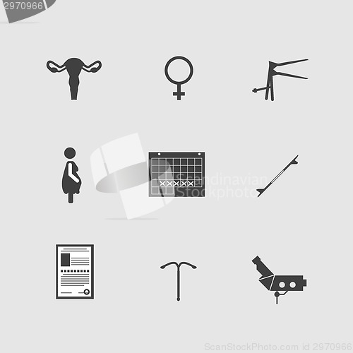 Image of Vector icons for gynecology