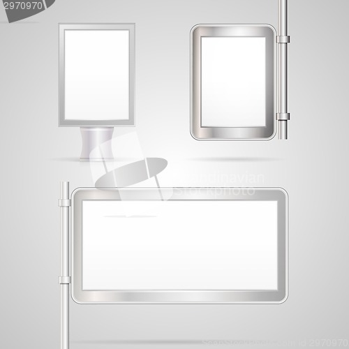 Image of Vector illustrations of blank City Light mock up