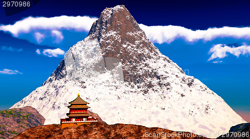 Image of Buddhist temple in Tibet