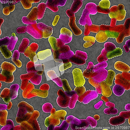 Image of Bacteria under microscope