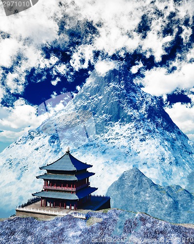 Image of Buddhist temple in Tibet