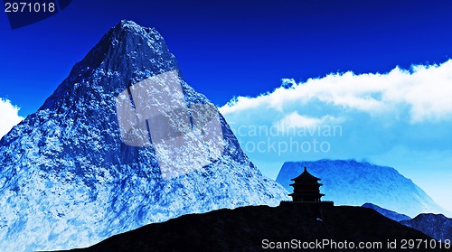 Image of Buddhist temple in Tibet