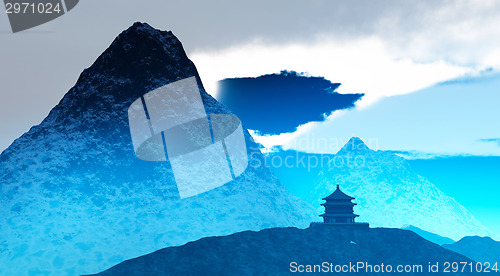 Image of Buddhist temple in Tibet