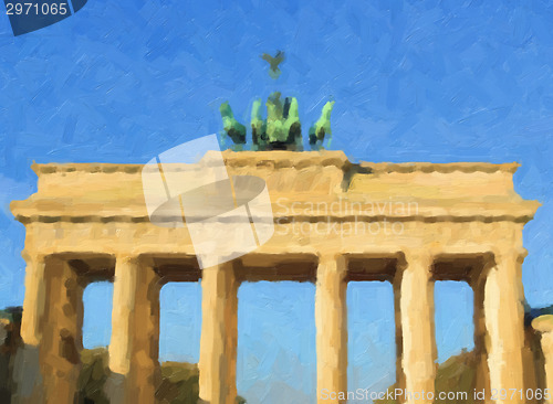 Image of Brandenburger Tor, Berlin oil paint