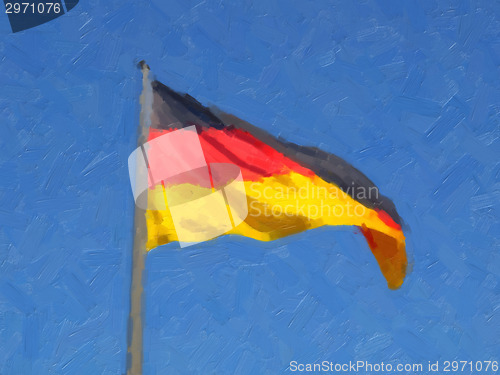 Image of German flag oil paint