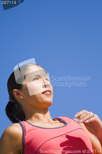 Image of Portrait of a running girl