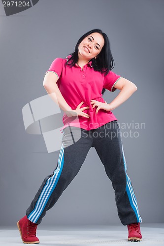 Image of Young and beautiful woman dancer