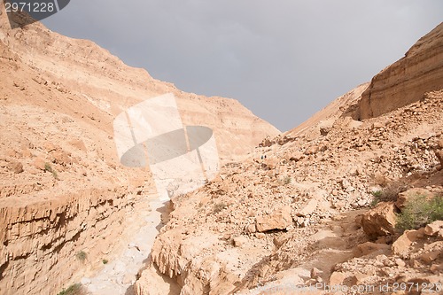 Image of Hiking in stone desert middle east adventure