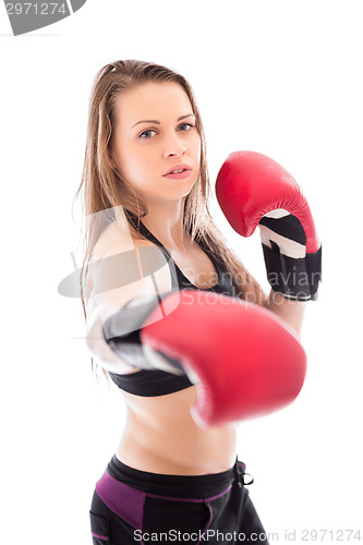 Image of Portrait of young blond woman