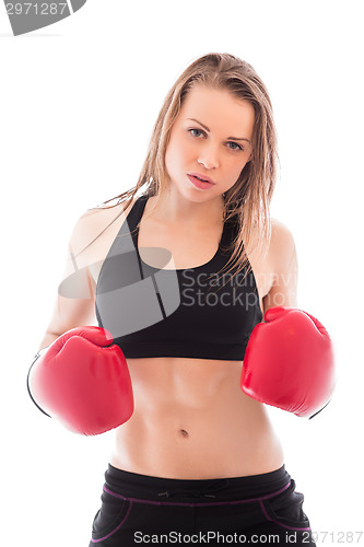 Image of Portrait of sporty woman