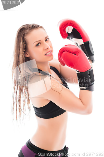 Image of Portrait of cheeky young woman