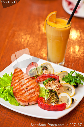 Image of salmon steak