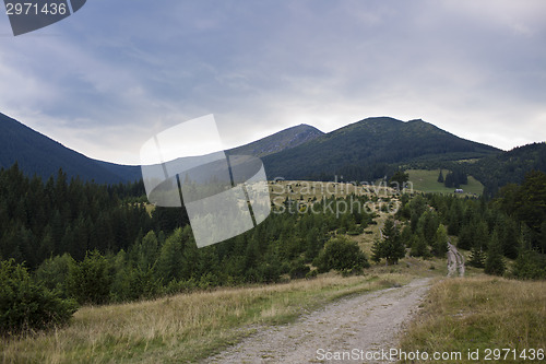 Image of Cloudy sky on mountain