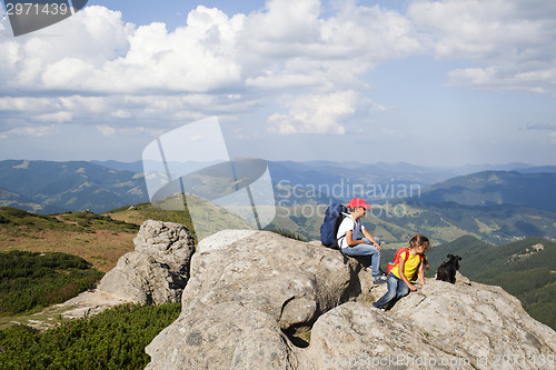 Image of Little hikers enjoying the view