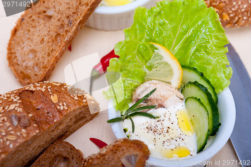 Image of fresh garlic cheese dip salad