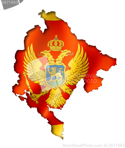 Image of Montenegro flag map