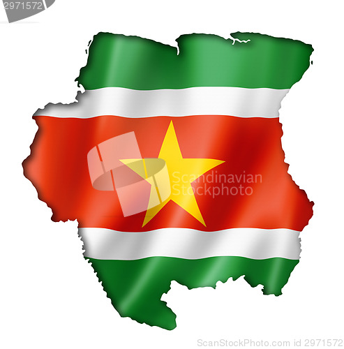 Image of Suriname flag map