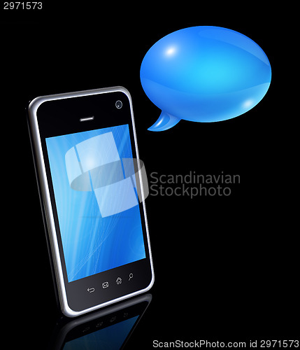 Image of Speech bubbles and mobile phone
