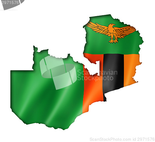 Image of Zambian flag map