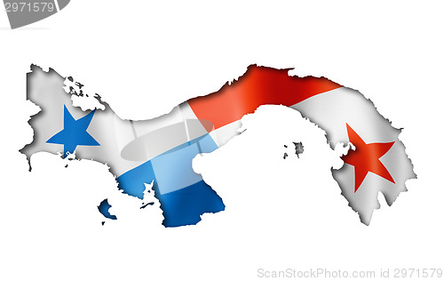 Image of Panamanian flag map