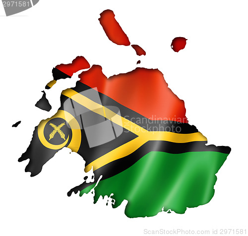 Image of Vanuatu flag map