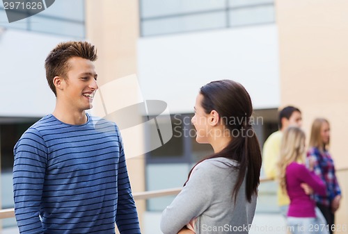 Image of group of smiling students outdoors