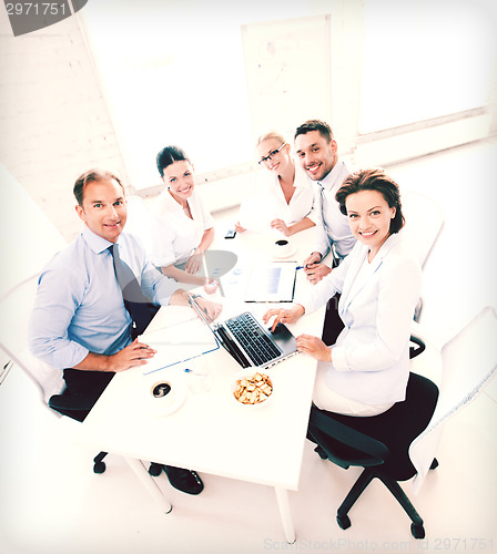 Image of business team having meeting in office