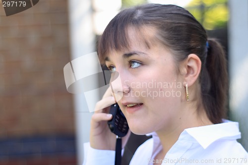 Image of woman on the phone