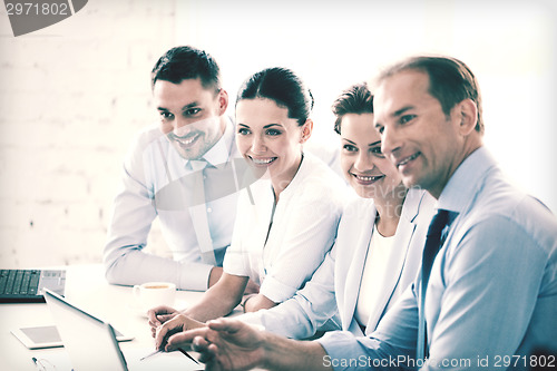 Image of business team having meeting in office