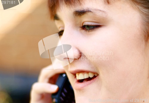 Image of woman on the phone