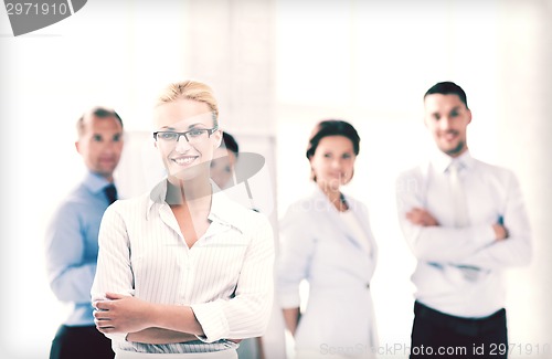 Image of businesswoman in office