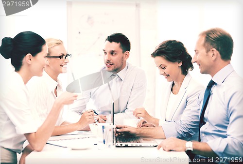 Image of business team having meeting in office