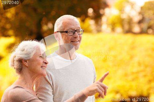 Image of senior couple in park