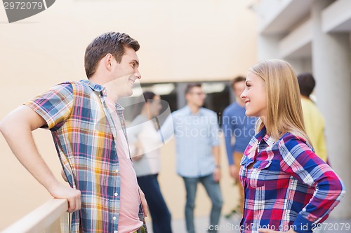 Image of group of smiling students outdoors