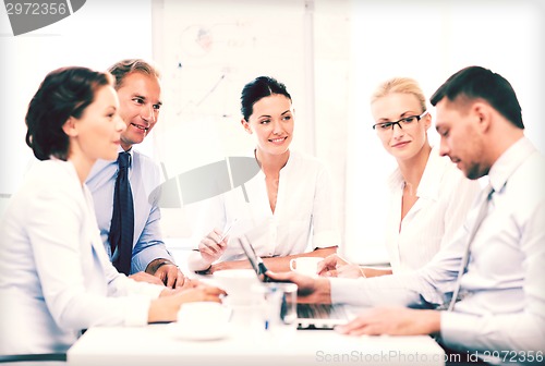 Image of business team having meeting in office