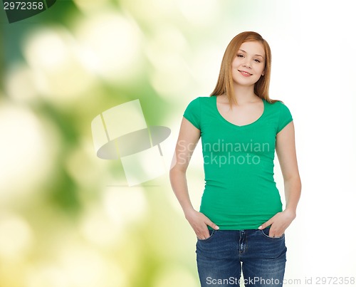 Image of smiling teenage girl in casual clothes
