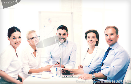Image of business team having meeting in office