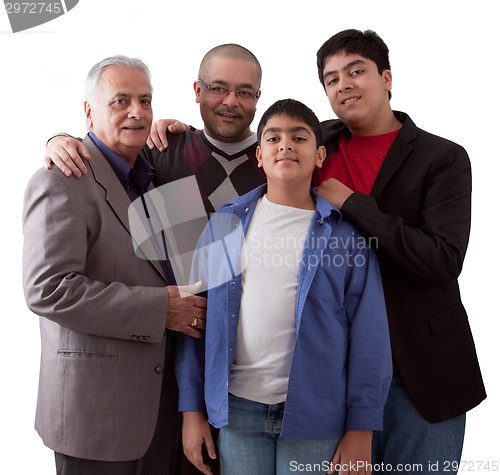 Image of Three Generations of an Indian Family