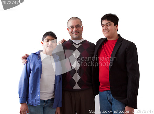 Image of Indian Father with his sons