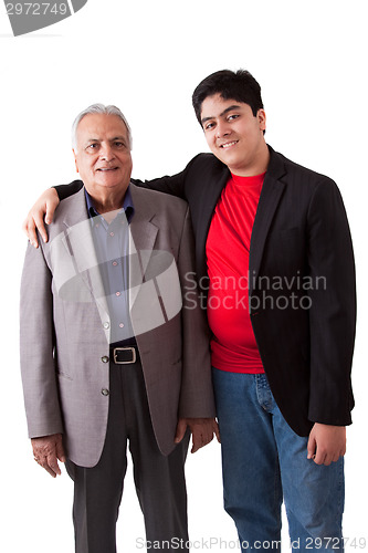 Image of Indian Grandfather and grandson